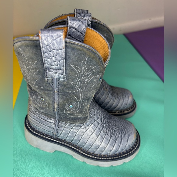 Ariat Girls Kids' Textured Blue Boots - Picture 1 of 11